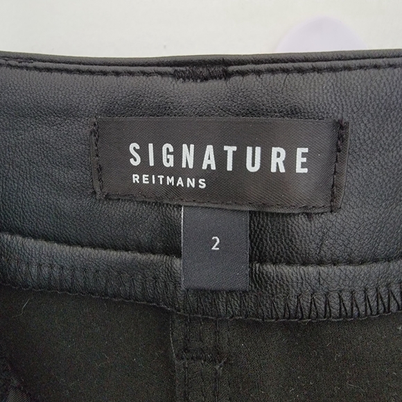 High Waisted Faux Leather Wide Leg Pants - Picture 3 of 4